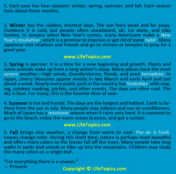 Life Topics Text