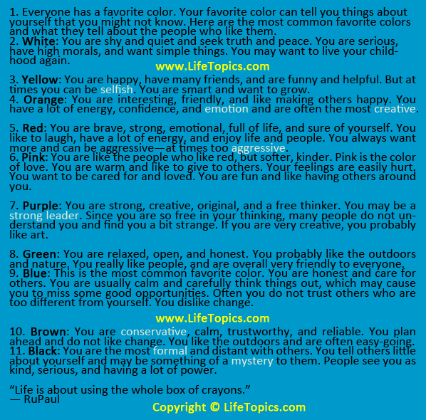 Life Topics Text